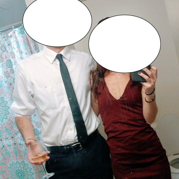 Lulu's Cocktail Dress, Burgundy, LIKE NEW! - Picture 7 of 8